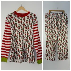 Hanna Andersson adult organic cotton Christmas pajamas the grinch size xl